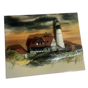 Portland Head Maine 3D Lighthouse Wall Hanging Art 8" x 10" by Hilda Ariste